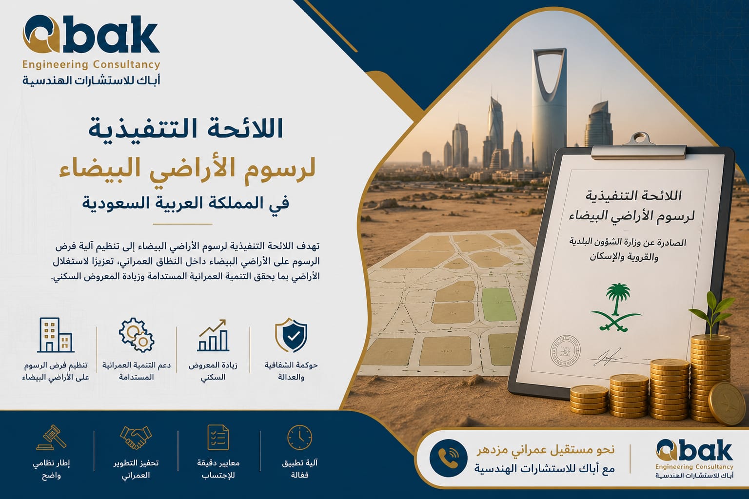 Executive regulations for white Land fees in Saudi Arabia
